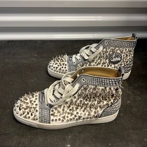 Christian Louboutin Sneakers - Blue Python Spiked